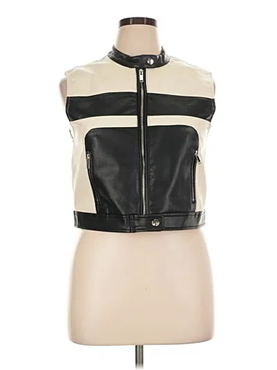 Pre-owned Ashley By 26 International Sleeveless Top Ivory High Neck Tops