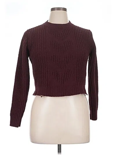 Pre-owned Ashley By 26 International Turtleneck Sweater In Burgundy