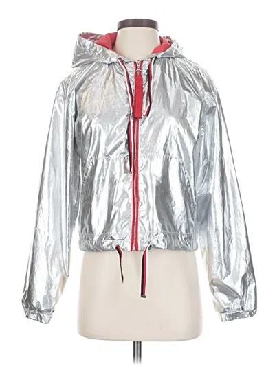 Pre-owned Ashley By 26 International Windbreaker Jacket In Silver