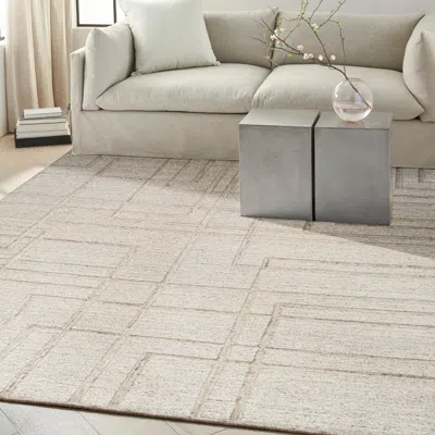 Ashley Calvin Klein Impressions 7'9" X 9'9" Area Rug In Silver