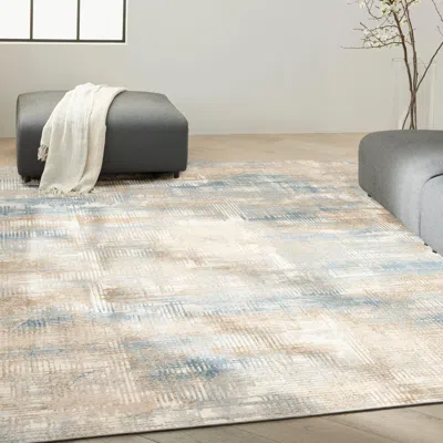 Ashley Calvin Klein Rush Abstract 10' X 14' Area Rug In Neutral