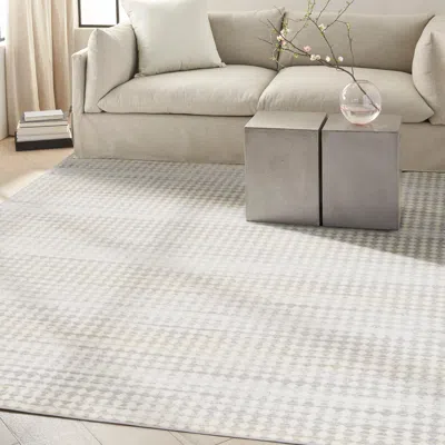 Ashley Calvin Klein Rush Geometric 8' X 10' Area Rug In Brown