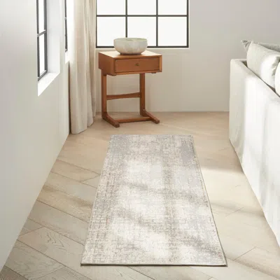 Ashley Calvin Klein Rush Neutral 2'3" X 7'3" Runner Rug In Multi