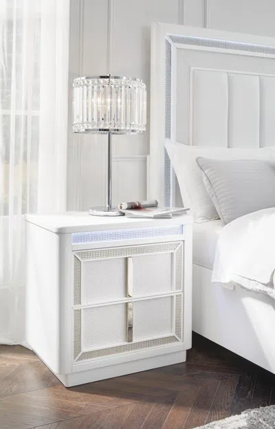 Ashley Chalanna 28" 2 Drawer Charging Nightstand In White