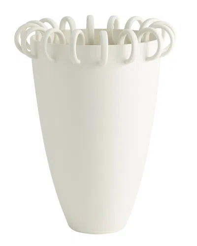 Ashley Childers For Global Views Bangle Vase In White