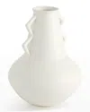 Ashley Childers For Global Views Crete Wide Decorative Vase - 14"t In White