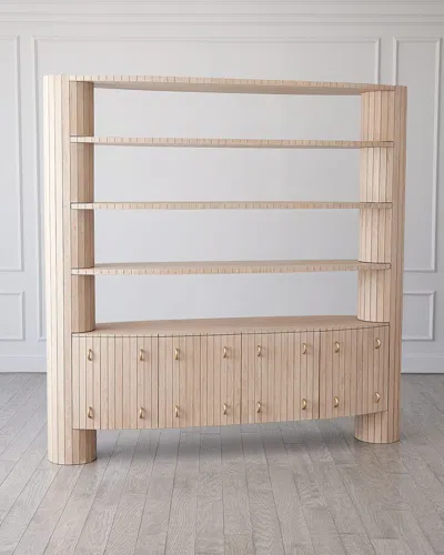Ashley Childers For Global Views Luna Bookshelf In Cream