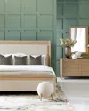Ashley Childers For Global Views Paxton Queen Bed In Parchment