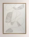 Ashley Childers For Global Views Scratch Loops Framed Art, Sable In Sable