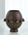 Ashley Childers For Global Views Spheres Collection Vase In Bronze