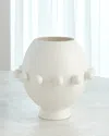 Ashley Childers For Global Views Spheres Collection Vase I In White