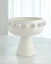 Ashley Childers For Global Views Spheres Collection White Footed Bowl In White