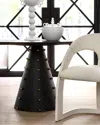 Ashley Childers For Global Views Spheres Ebony Entry Table In Black/gold