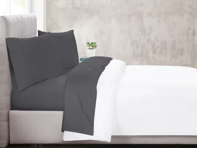 Ashley Christian Siriano Ny 4 Piece California King Sheet Set In Gray