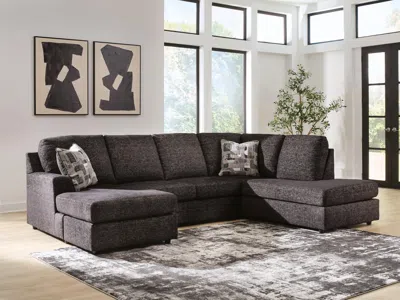Ashley Coralene 2-piece Next-gen Nuvella™ Performance Fabric Sectional With Chaise In Gray
