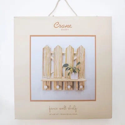 Ashley Crane Baby Charlie Nursery Fence Wall Shelf In Brown