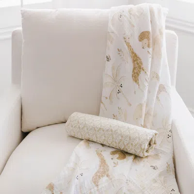 Ashley Crane Baby Kendi Swaddle Wrap (set Of 2) In Neutral