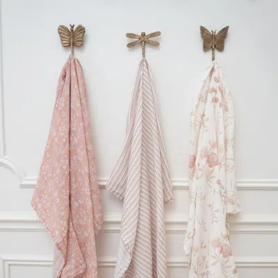 Ashley Crane Baby Wildflower Swaddle Wrap (set Of 3) In Pink