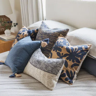 Ashley Crane Home Decorative Throw Pillow In Blue