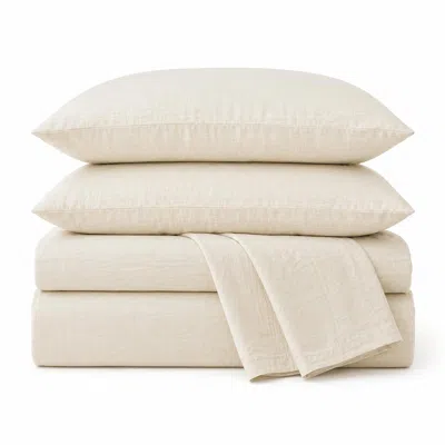 Ashley Crane Home Dune 2 Piece King Sheet Set In White