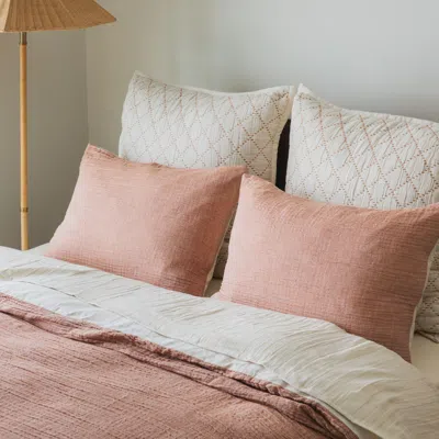 Ashley Crane Home Dune Ember Sham In Pink