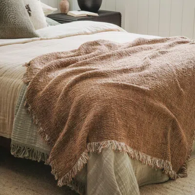 Ashley Crane Home Zen Throw In Brown