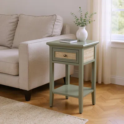 Ashley Crestview Collection Paneled End Table In Green