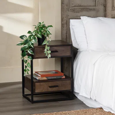 Ashley Crestview Collection Round Accent Table In Brown