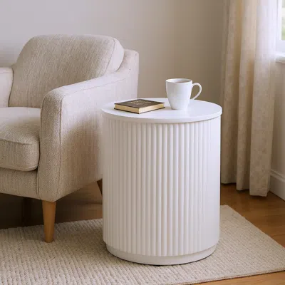 Ashley Crestview Collection Solid Accent End Table In White
