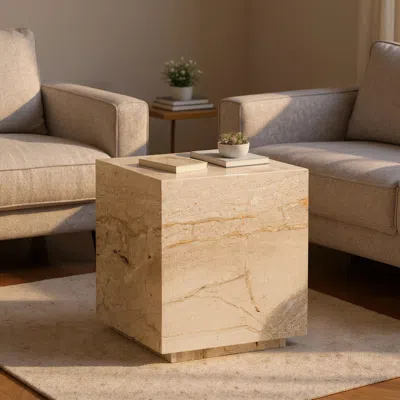 Ashley Crestview Collection Textured Accent End Table In Neutral