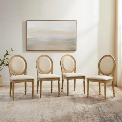 Ashley Crosley Furniture Daphne Dining Chair In Rustic Brown/cream