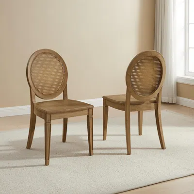 Ashley Crosley Furniture Katia Armless Dining Chair (set Of 2) In Brown