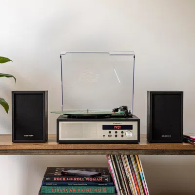 Ashley Crosley Sloane Record Player With Speakers In Black