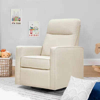 Ashley Davinci Gabby Pillowback Swivel Glider In White