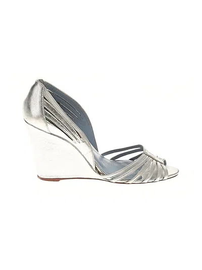Pre-owned Ashley Dearborn Wedges In Silver