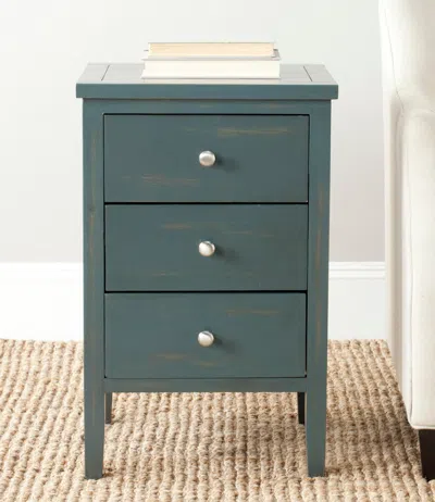 Ashley Deniz Nightstand With 3 Drawers In Green