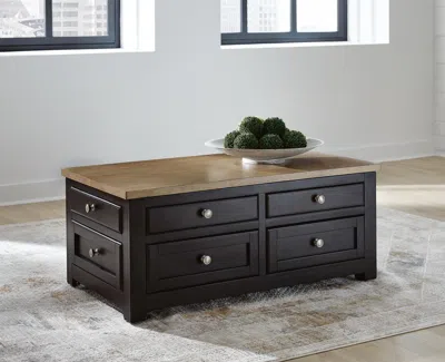 Ashley Drazmine Lift-top Coffee Table In Brown