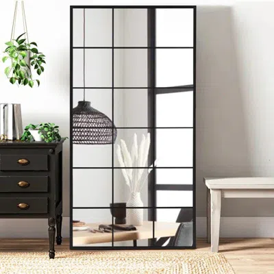 Ashley Dulcea Full Length Frame Window Mirror In Black