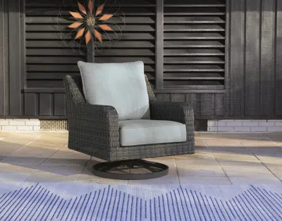 Ashley Elite Park Outdoor Swivel Lounge Chair In Gray