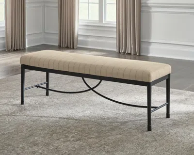 Ashley Ella Grove 56" Upholstered Dining Bench In Black