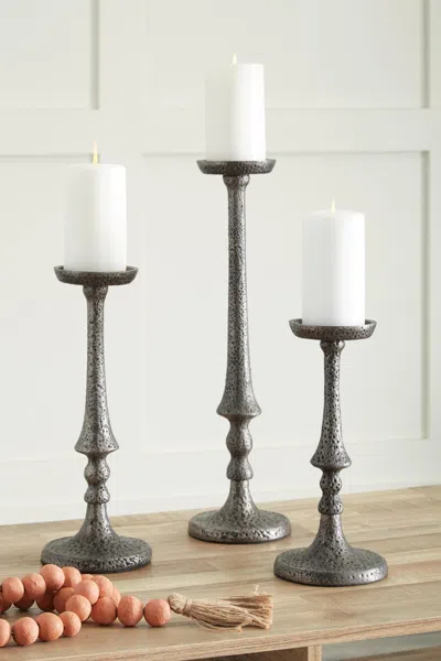 Ashley Eravell Cast Aluminium Candle Holder In White