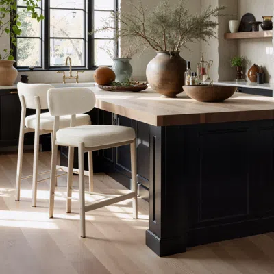 Ashley Erika Home Aurea Counter Height Bar Stool (set Of 2) In Gray