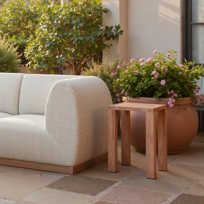 Ashley Erika Home Regels Outdoor Side Table In Brown