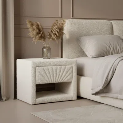Ashley Erika Home Zuo Baris 24" 1 Drawer Nightstand In Brown