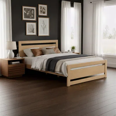 Ashley Erika Home Zuo Repos Queen Panel Platform Bed In Brown