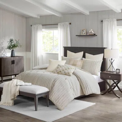 Ashley Essence 8-piece Queen Comforter Set In White