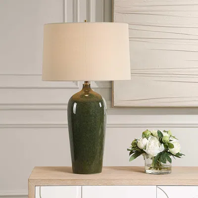 Ashley Exalted Living Lily Table Lamp In Green