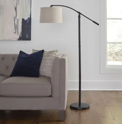 Ashley Exalted Living Tall Arm Floor Lamp In Brown