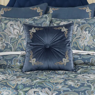 Ashley Five Queens Court Michaela Decorative Throw Pillow In Blue