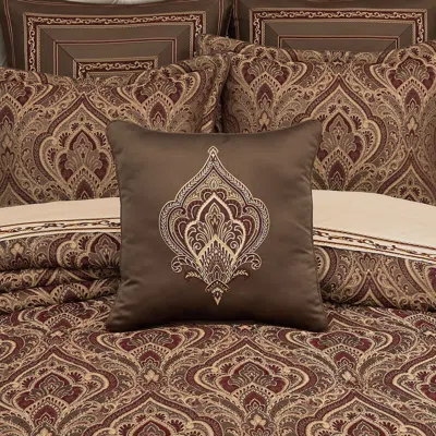 Ashley Five Queens Court Odette Decorative Throw Pillow In Burgundy